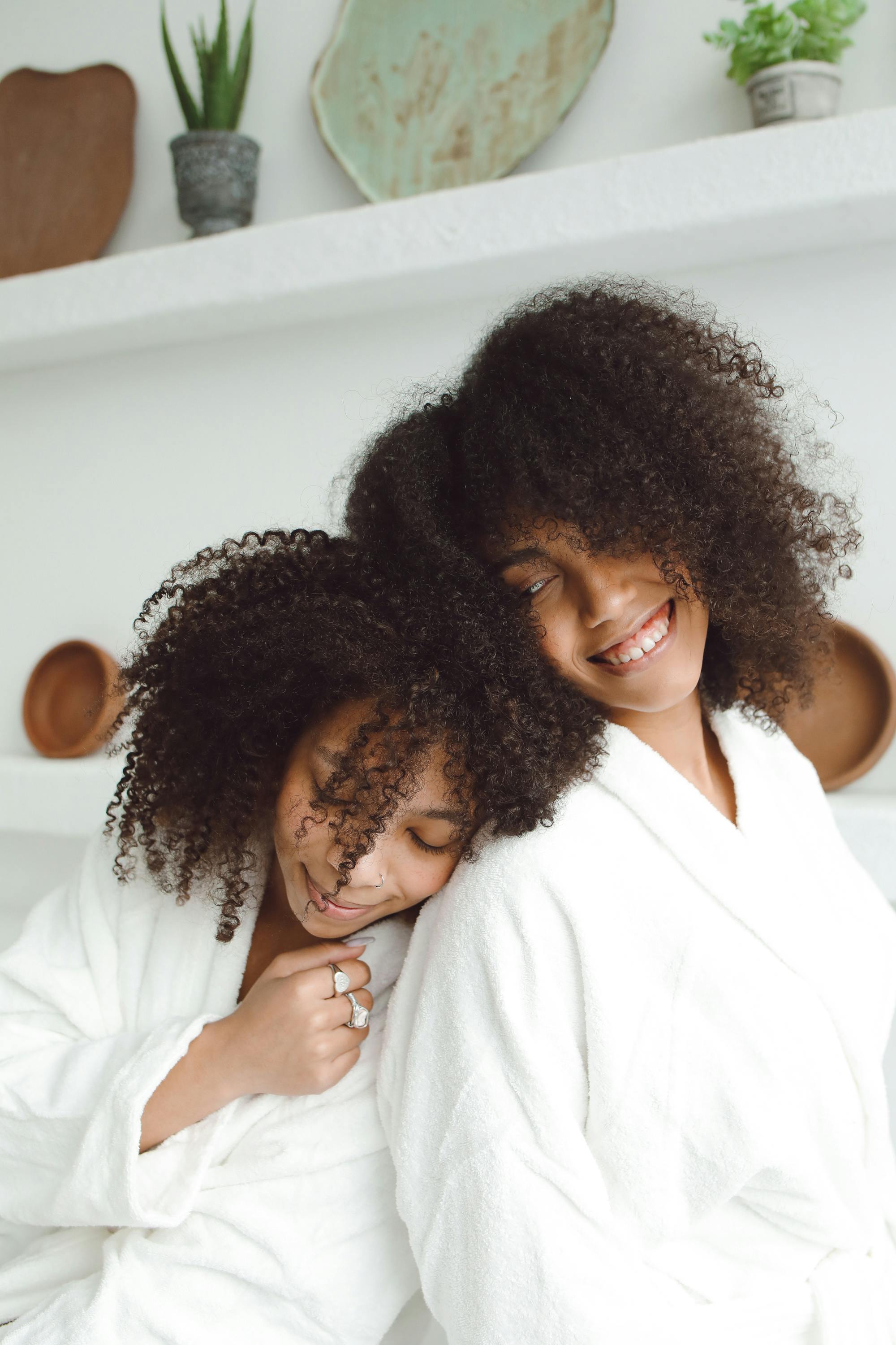 Skincare — sisters in robes